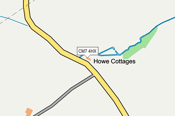 CM7 4HX map - OS OpenMap – Local (Ordnance Survey)