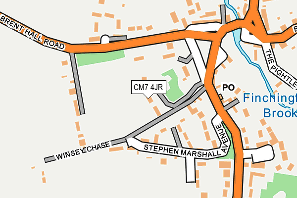 CM7 4JR map - OS OpenMap – Local (Ordnance Survey)