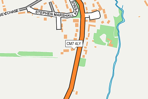 CM7 4LY map - OS OpenMap – Local (Ordnance Survey)