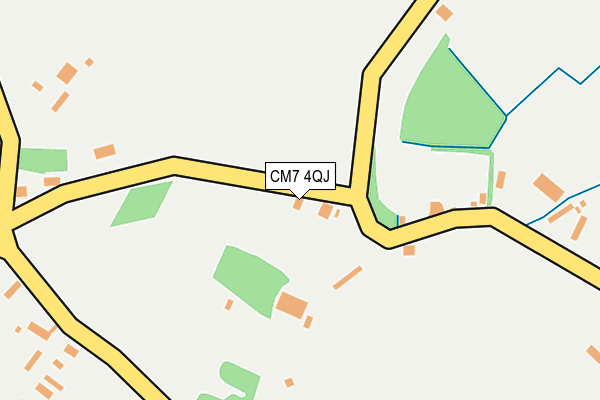 CM7 4QJ map - OS OpenMap – Local (Ordnance Survey)