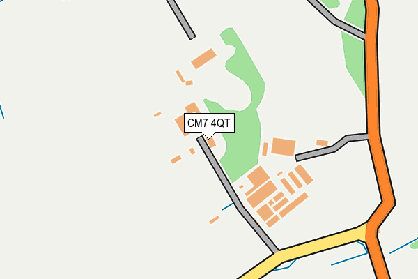 CM7 4QT map - OS OpenMap – Local (Ordnance Survey)
