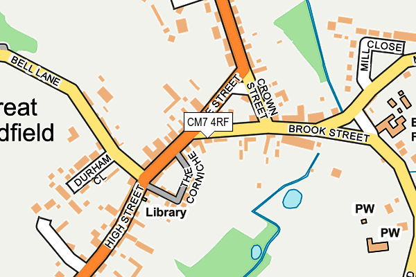 CM7 4RF map - OS OpenMap – Local (Ordnance Survey)