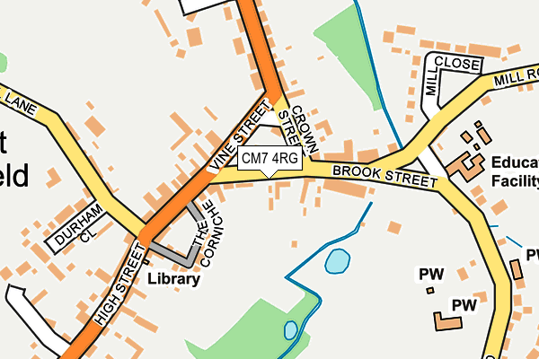 CM7 4RG map - OS OpenMap – Local (Ordnance Survey)