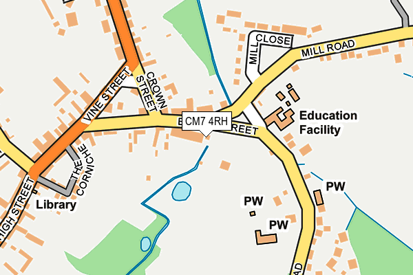 CM7 4RH map - OS OpenMap – Local (Ordnance Survey)
