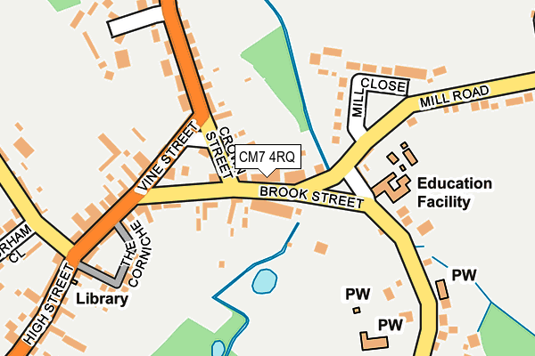 CM7 4RQ map - OS OpenMap – Local (Ordnance Survey)