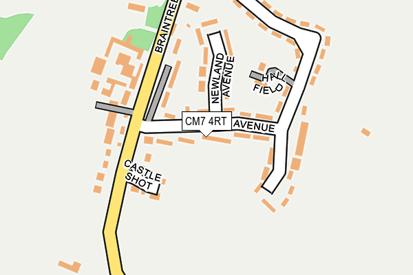 CM7 4RT map - OS OpenMap – Local (Ordnance Survey)