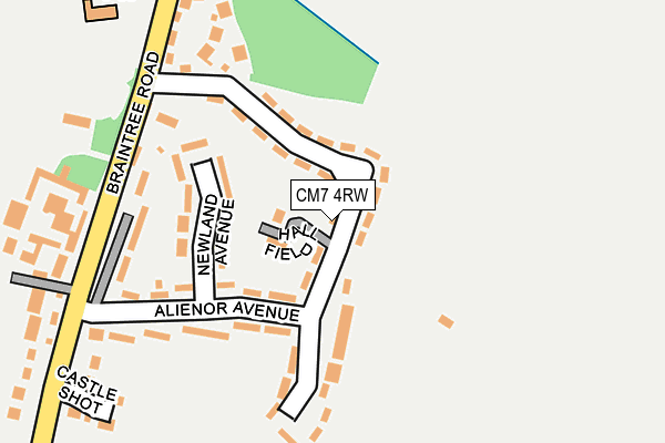 CM7 4RW map - OS OpenMap – Local (Ordnance Survey)