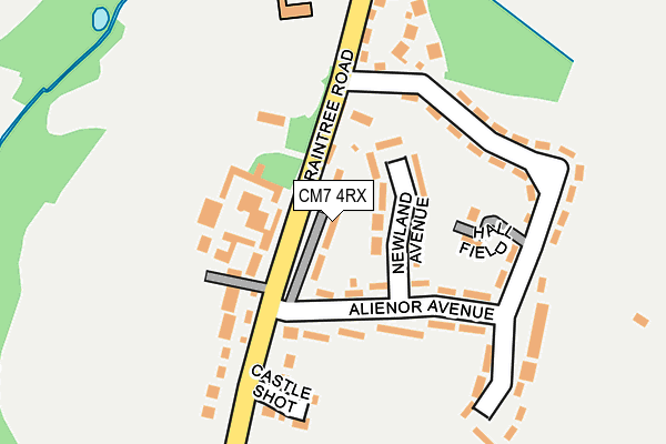 CM7 4RX map - OS OpenMap – Local (Ordnance Survey)