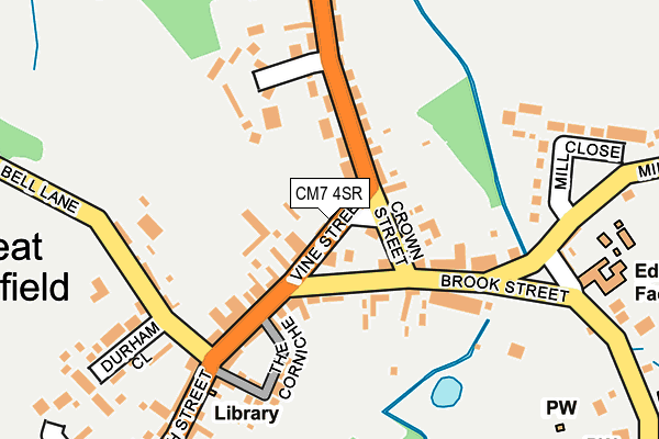 CM7 4SR map - OS OpenMap – Local (Ordnance Survey)