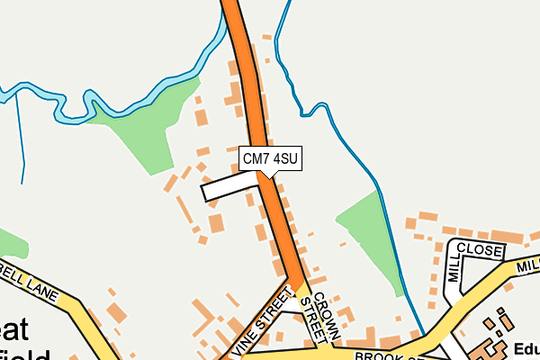 CM7 4SU map - OS OpenMap – Local (Ordnance Survey)