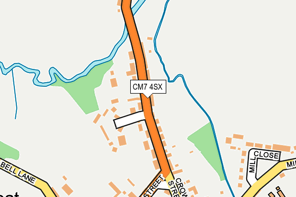 CM7 4SX map - OS OpenMap – Local (Ordnance Survey)
