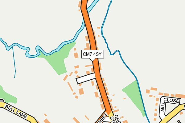 CM7 4SY map - OS OpenMap – Local (Ordnance Survey)