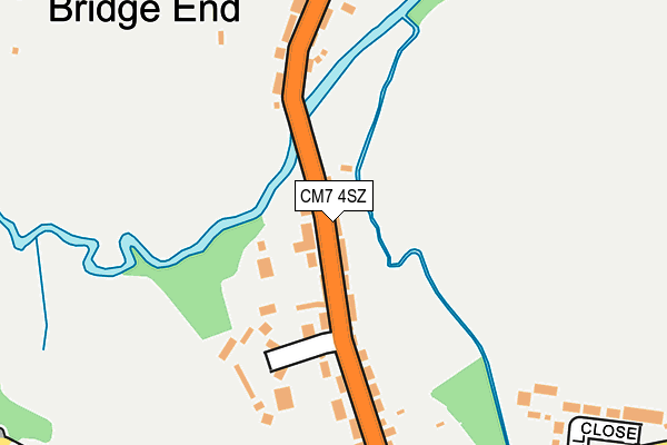 CM7 4SZ map - OS OpenMap – Local (Ordnance Survey)