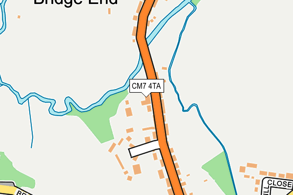 CM7 4TA map - OS OpenMap – Local (Ordnance Survey)