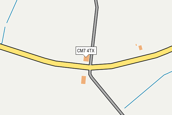 CM7 4TX map - OS OpenMap – Local (Ordnance Survey)