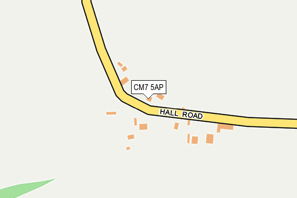 CM7 5AP map - OS OpenMap – Local (Ordnance Survey)