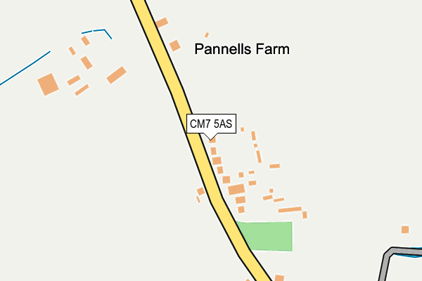 CM7 5AS map - OS OpenMap – Local (Ordnance Survey)