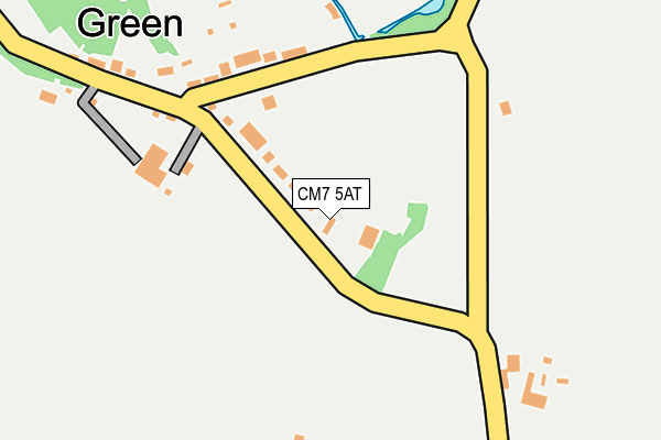 CM7 5AT map - OS OpenMap – Local (Ordnance Survey)