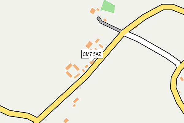 CM7 5AZ map - OS OpenMap – Local (Ordnance Survey)