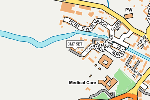 CM7 5BT map - OS OpenMap – Local (Ordnance Survey)