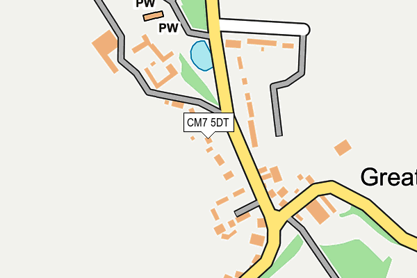 CM7 5DT map - OS OpenMap – Local (Ordnance Survey)