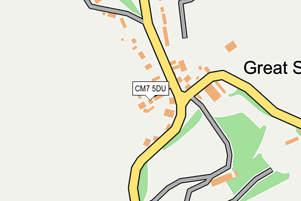 CM7 5DU map - OS OpenMap – Local (Ordnance Survey)