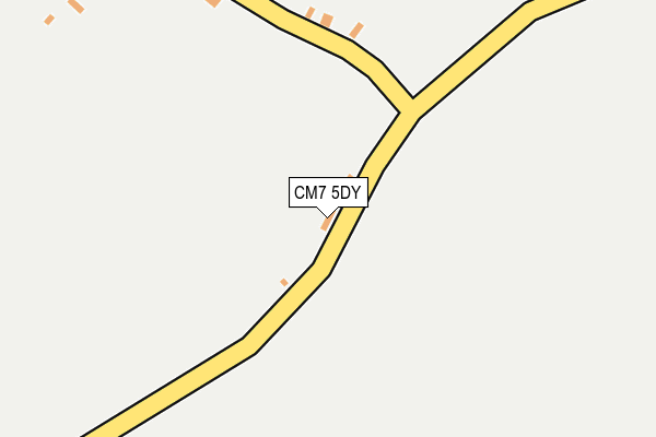 CM7 5DY map - OS OpenMap – Local (Ordnance Survey)
