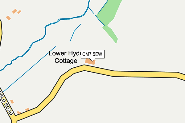 CM7 5EW map - OS OpenMap – Local (Ordnance Survey)