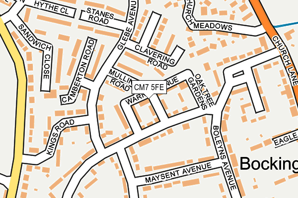 CM7 5FE map - OS OpenMap – Local (Ordnance Survey)