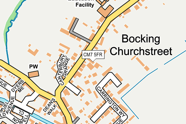 CM7 5FR map - OS OpenMap – Local (Ordnance Survey)