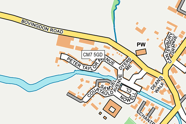 CM7 5GD map - OS OpenMap – Local (Ordnance Survey)
