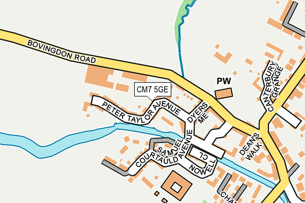 CM7 5GE map - OS OpenMap – Local (Ordnance Survey)