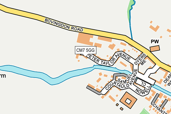 CM7 5GG map - OS OpenMap – Local (Ordnance Survey)