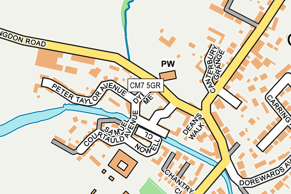 CM7 5GR map - OS OpenMap – Local (Ordnance Survey)