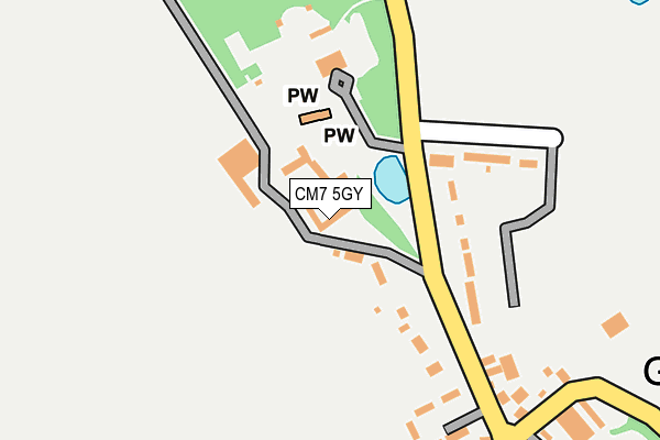 CM7 5GY map - OS OpenMap – Local (Ordnance Survey)