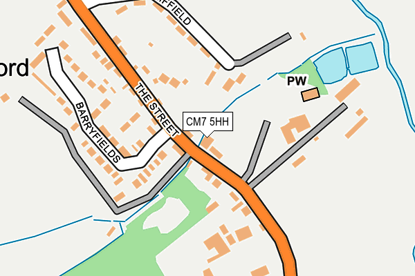 CM7 5HH map - OS OpenMap – Local (Ordnance Survey)