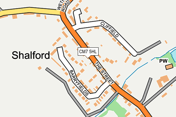 CM7 5HL map - OS OpenMap – Local (Ordnance Survey)