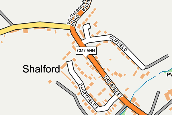 CM7 5HN map - OS OpenMap – Local (Ordnance Survey)