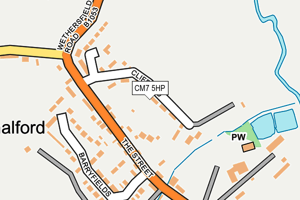 CM7 5HP map - OS OpenMap – Local (Ordnance Survey)