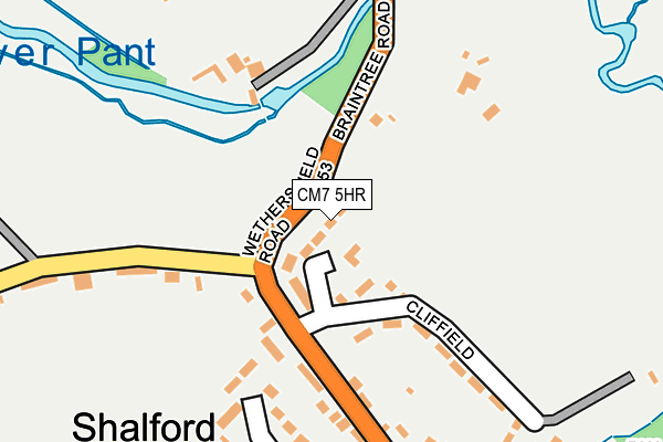 CM7 5HR map - OS OpenMap – Local (Ordnance Survey)