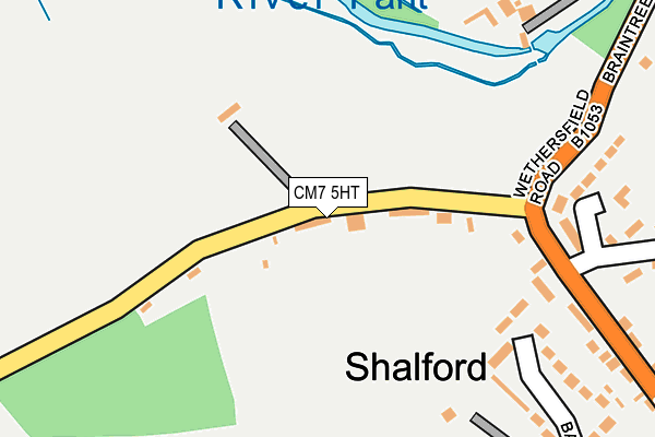 CM7 5HT map - OS OpenMap – Local (Ordnance Survey)