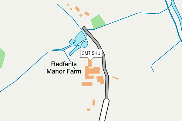 CM7 5HU map - OS OpenMap – Local (Ordnance Survey)