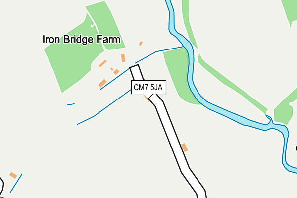 CM7 5JA map - OS OpenMap – Local (Ordnance Survey)