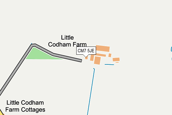 CM7 5JE map - OS OpenMap – Local (Ordnance Survey)