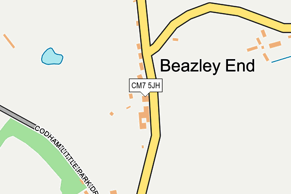 CM7 5JH map - OS OpenMap – Local (Ordnance Survey)