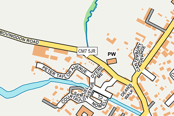 CM7 5JR map - OS OpenMap – Local (Ordnance Survey)