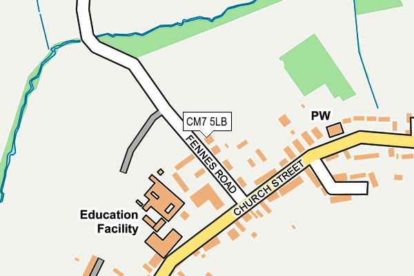 CM7 5LB map - OS OpenMap – Local (Ordnance Survey)
