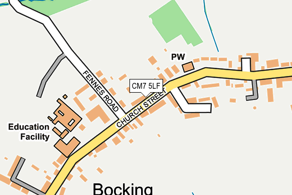 CM7 5LF map - OS OpenMap – Local (Ordnance Survey)