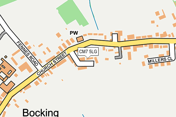 CM7 5LG map - OS OpenMap – Local (Ordnance Survey)