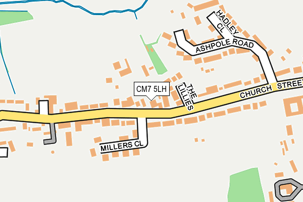 CM7 5LH map - OS OpenMap – Local (Ordnance Survey)